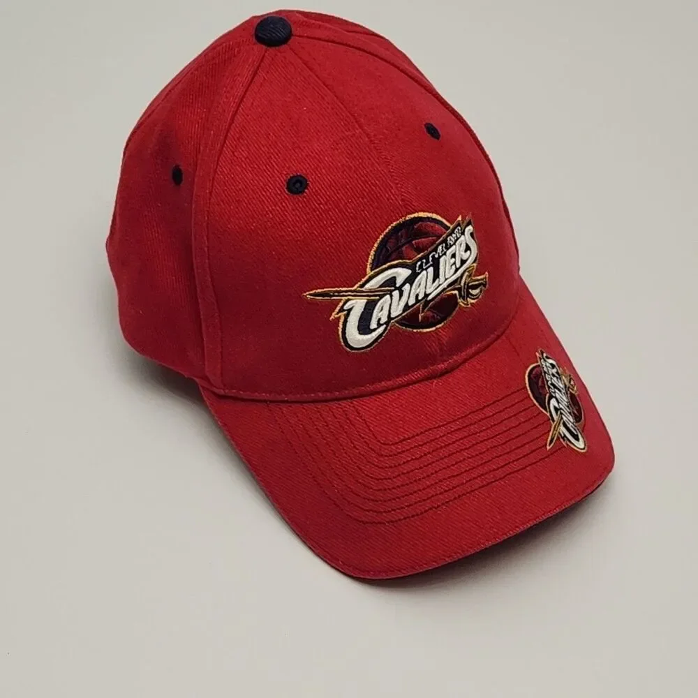 Cleveland Cavaliers Basketball Hat Cap NBA Cotton Cavs One Size Adjustable Red